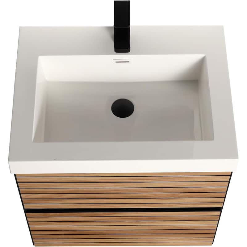 Blossom Annecy 24-Inch Floating Bathroom Vanity with Acrylic Sink