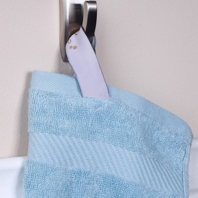 Superior Luxury Solid Highly Absorbent Egyptian Cotton 6 Piece Bath, Face, and Hand Towel Set