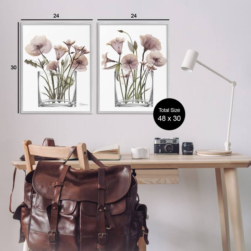 Stupell Earthy Infatuation Bouquet Framed Giclee Art Design By Albert Koetsier (Set of 2)