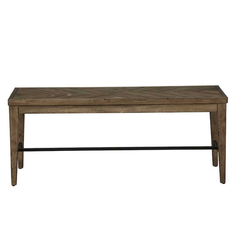 Horizons Rustic Caramel with Sawmark Distressing Bench