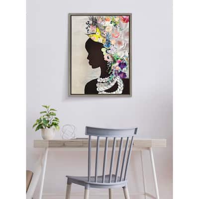 Kate and Laurel Sylvie Natural Woman Framed Canvas by Nikki Chu