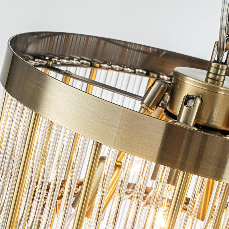 Modern Glam Antique Bronze Waterfall Chandelier Adjustable Ceiling Pendant for Bedroom, Dining Room or Foyer