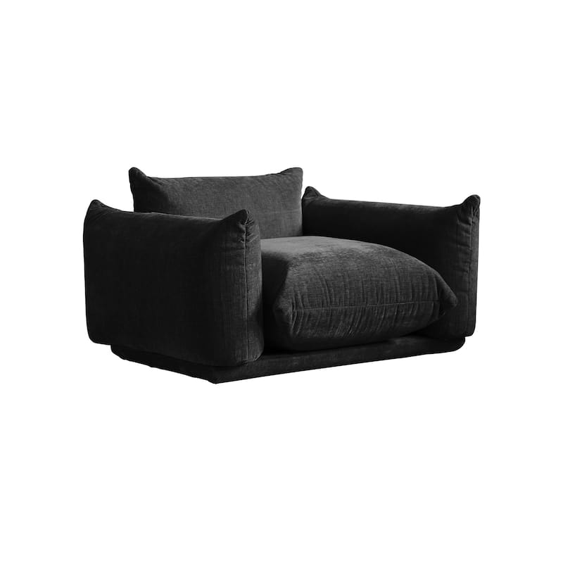 Sponge Soft Single Sofa Accent Chair Chenille Fabric Sofa