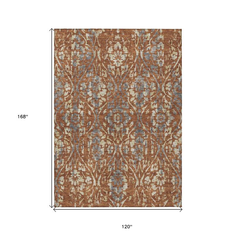 HomeRoots Floral Transitional Rectangle Outdoor Rug