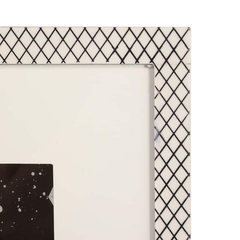 Resin Glass Picture Frame Matted Casual Home Decor with Backing