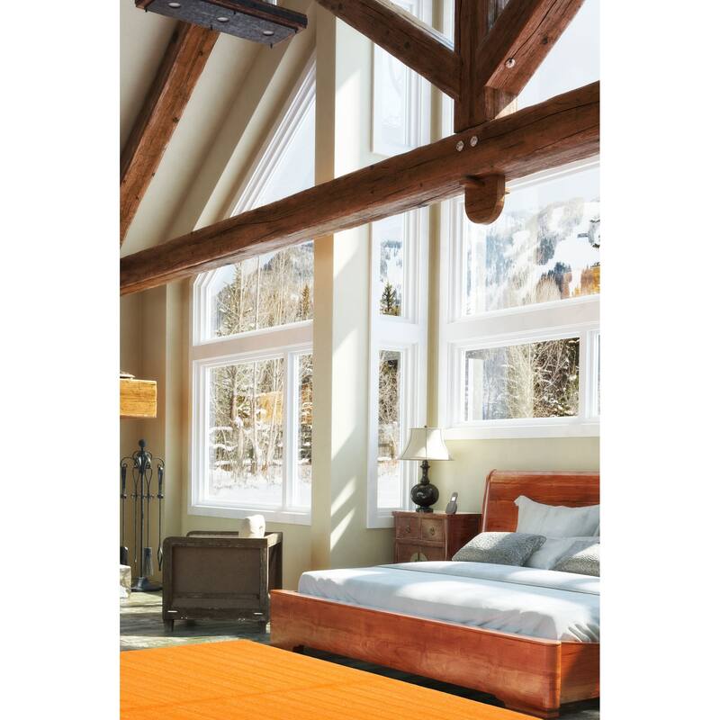 ECARPETGALLERY Flat-Weave Natural Burnt Orange Wool Tapestry Kilim - 6'3 x 6'10