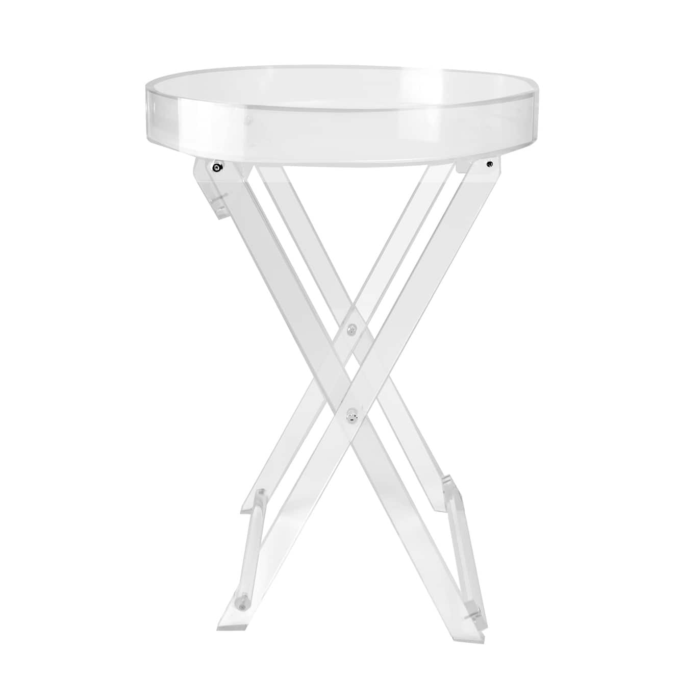 DesignStyles Round Acrylic Folding Tray Table Bed Bath & Beyond