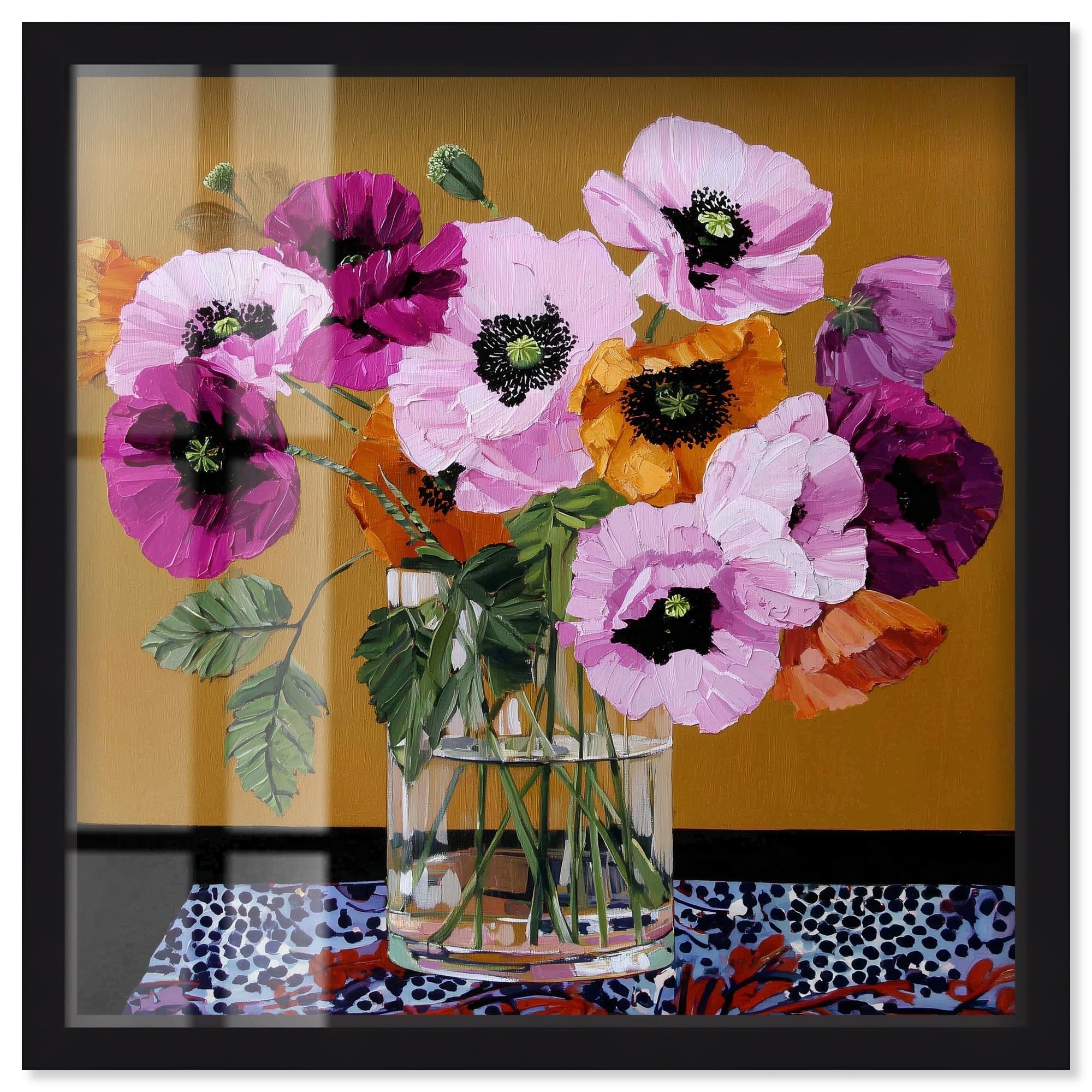 Glass Vase II Floral Wall Decor Shadowbox Print by Art Remedy