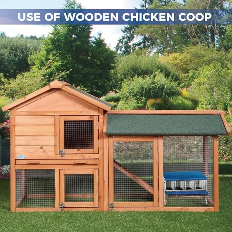 Roll-Away Nesting Boxes for Chickens Coop with Perch
