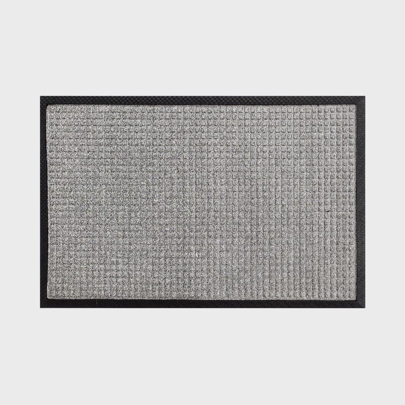 A1HC New Durable and Versatile Polypropylene Rubber Door Mat All Weather Inside Outside Door Mat - 18"x30" - Grey
