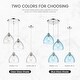 preview thumbnail 2 of 7, 3-Light Cluster Pendant Light, Pendant Light, Blue/Clear Glass