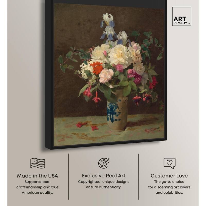 Lambdin Vase of Flowers Canvas by Art Remedy