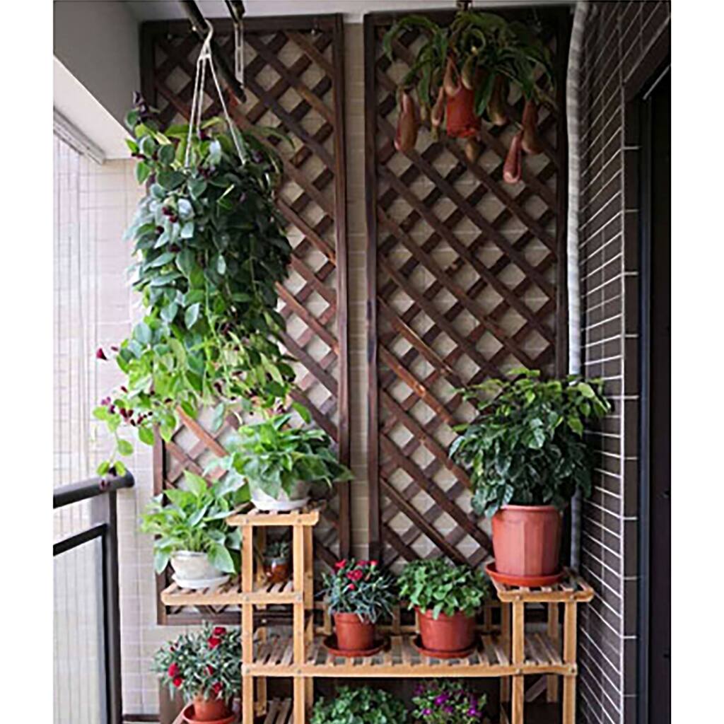 1Ft x 6Ft Wood Trellis Lattice Screen Privacy Fence - 3pcSet