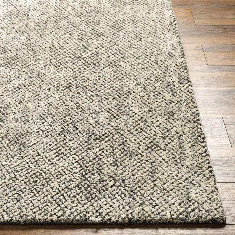 Thalassa Handmade Abstract Neutral Wool & Viscose Area Rug
