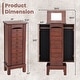 preview thumbnail 2 of 8, Costway Wood Jewelry Cabinet Armoire Storage Box Chest Stand Organizer - 10.5'' X16'' X40''