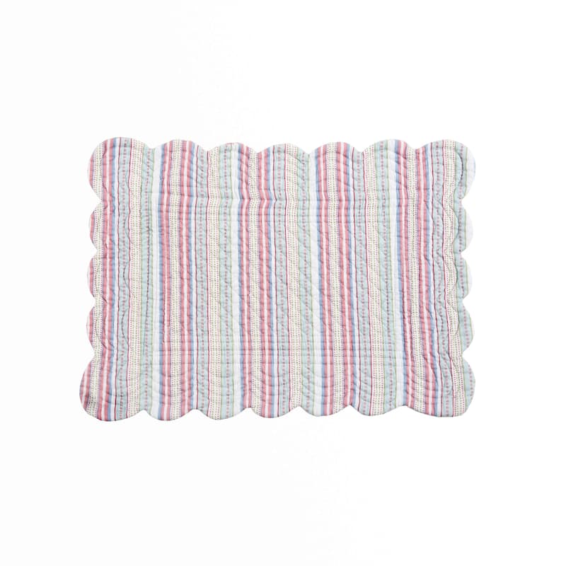 Maisie Cotton Quilted Reversible Placemats Set of 6, 13" x 19"