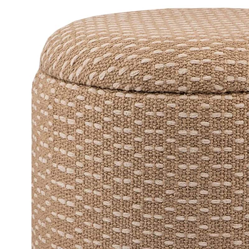 Modern Fabric Round Ottoman