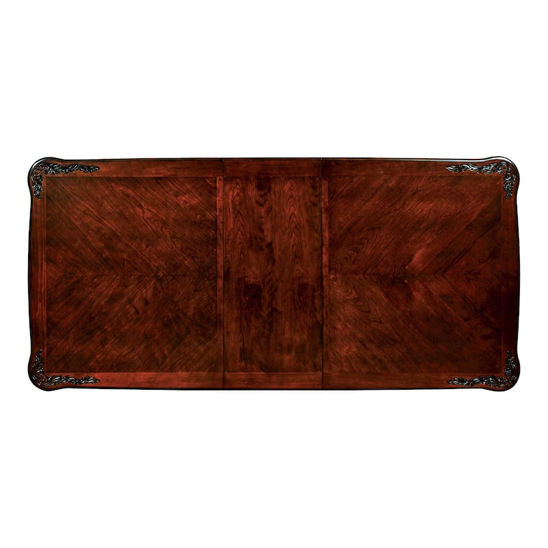 Furniture of America Carpia Formal Cherry 89-inch Expandable Dining Table