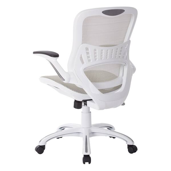 Riley Office Chair With White Mesh Seat And Back On Sale Overstock 14638099