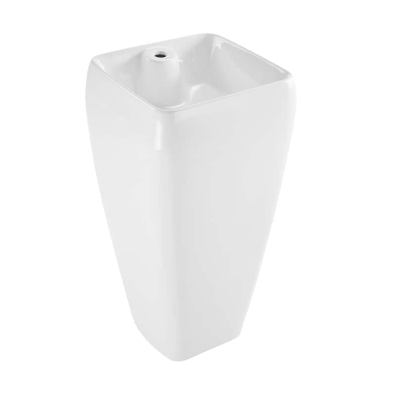 Charme One Piece Pedestal Sink - 17.3" x 17.3" 33.85"