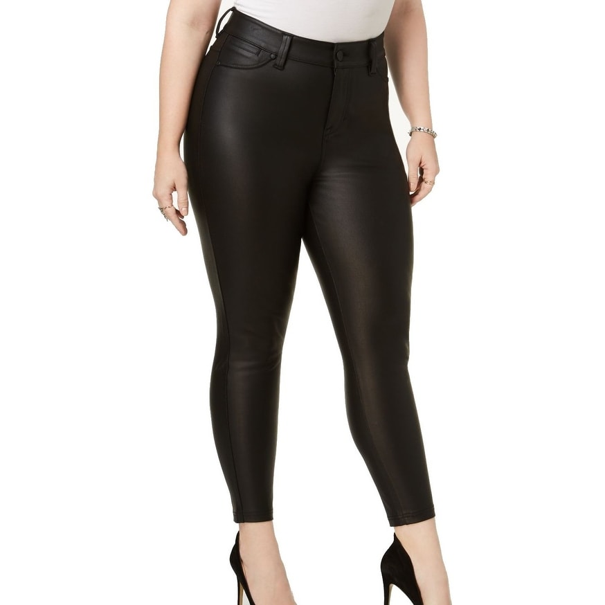 stretch leather pants