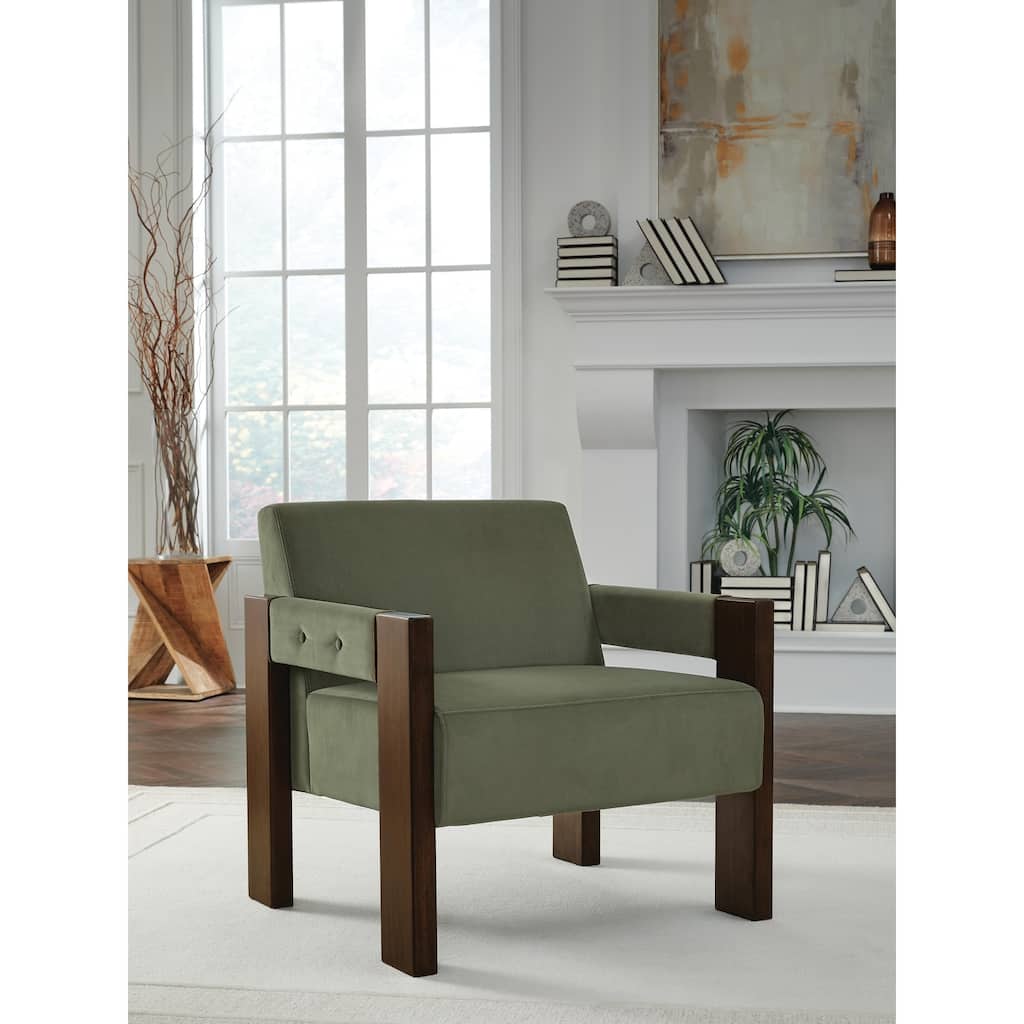 Signature Design by Ashley Adlanlock Green Accent Chair - 33" W x 31.25" D x 33" H