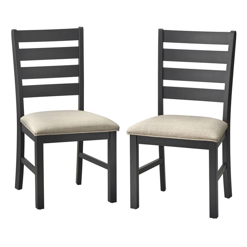 Lifestorey Peggy Solid Wood Ladderback Dining Chairs (Set of 2)