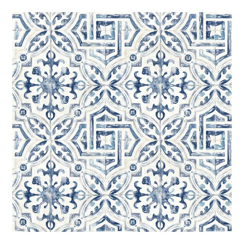 Chesapeake Sonoma Blue Beach Tile Wallpaper - 20.5 x 396 x 0.025