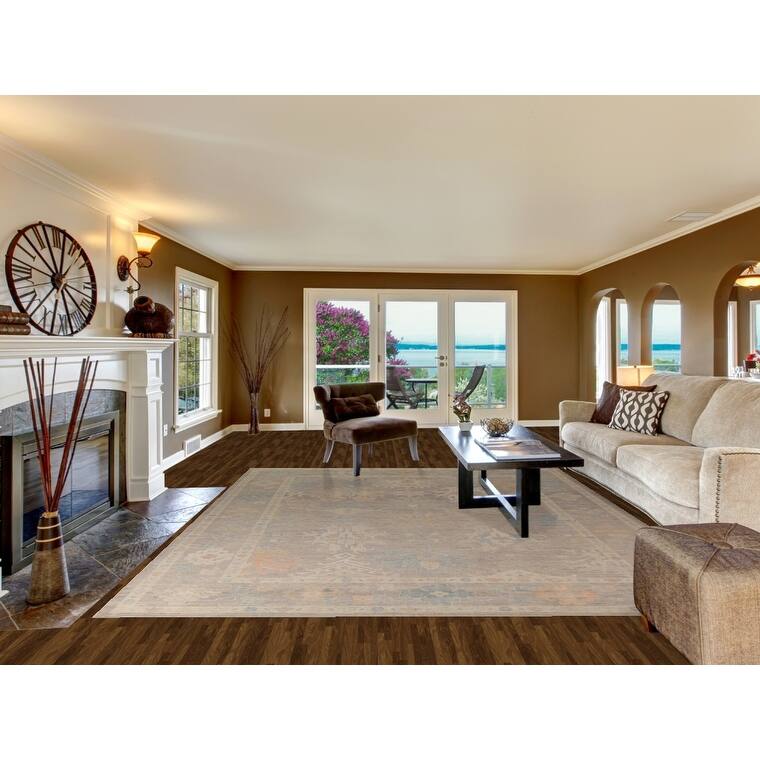 Earth Tone Oushak Vegetable Dye Turkish Area Rug Handmade Wool Carpet - 9'4"x 11'8"