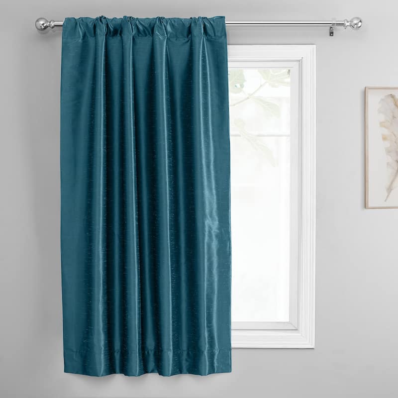 Exclusive Fabrics Vintage Textured Faux Dupioni Silk Tie-Up Window Shade (1 Panel)