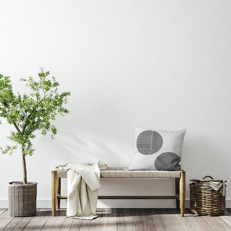 Circles Polyester Indoor Pillow
