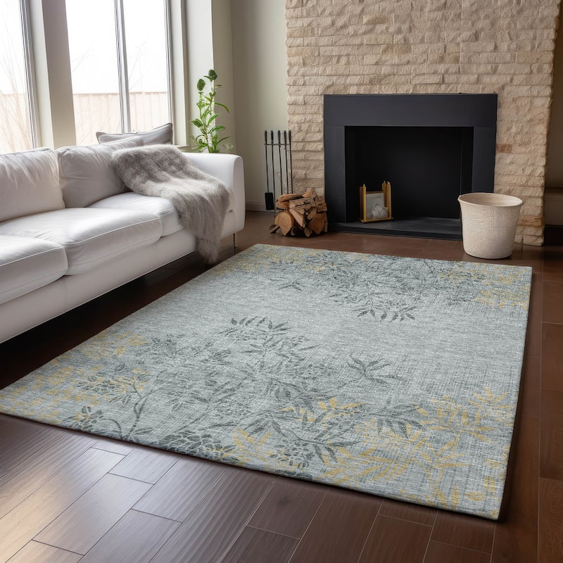Premium Washable Super Soft Floral Imprints Mayfield Rug
