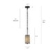preview thumbnail 7 of 13, Tifany Modern 1-Light Mini Pendant Colored Black Glass Kitchen Island Light - D 4.3" x H 15.5"