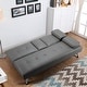 preview thumbnail 12 of 73, Modern Convertible Sleeper Sofa, Faux Leather Foldable Recliner Couch with 2 Cup Holders, Upholstered Futon Sofa Bed