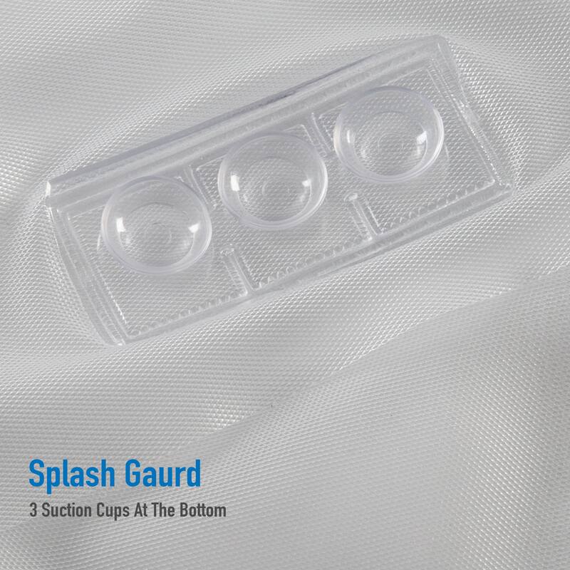 Bath Bliss Splash Guard Shower Liner in Frost