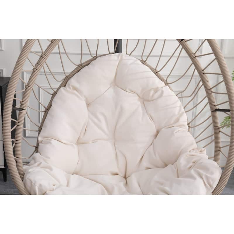 HDPE Egg Hanging Chair with Stand - 350lb Capacity Outdoor/Indoor Swing Chair