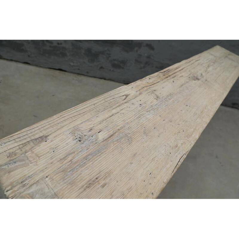 Vintage Waterfall Console Table Weathered Natural Approx.9-9.5ft Long