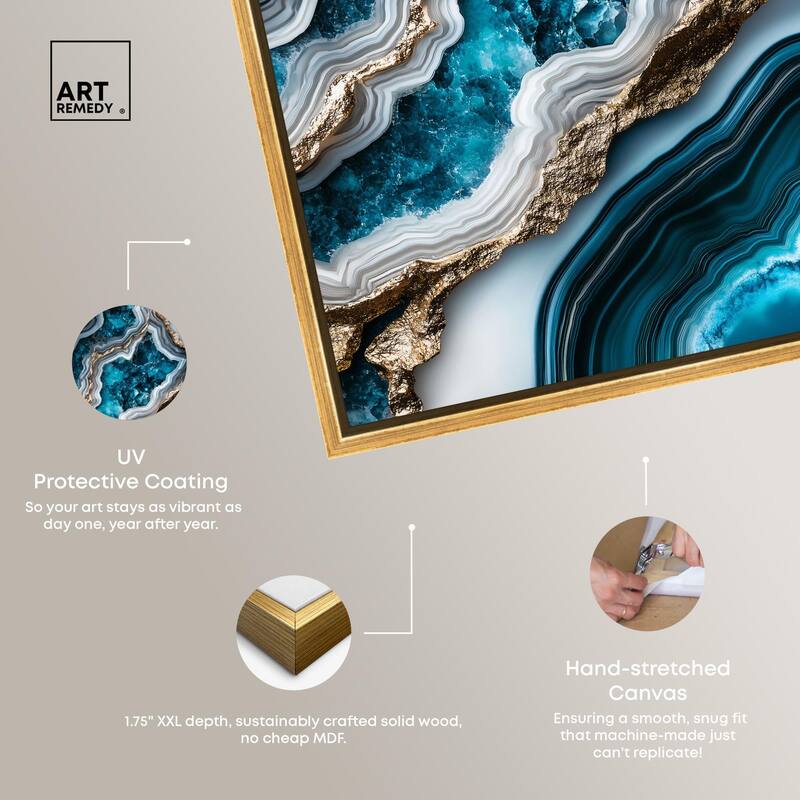 Teal Tides Treasure II Canvas by Art Remedy