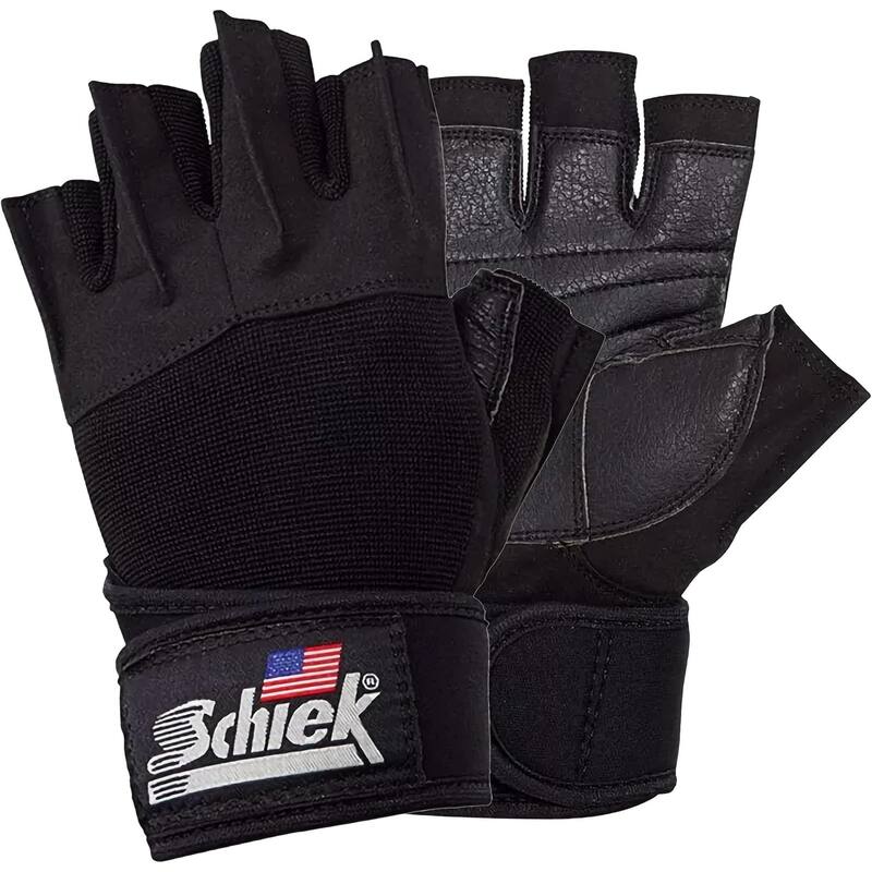 540 Unisex Platinum Lifting Gloves with Wrist Wraps, Black, Size Large