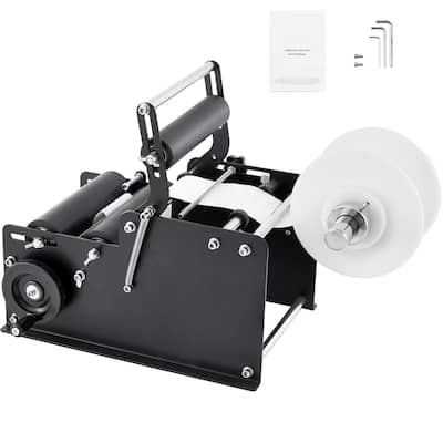 Manual Round Labeling Machine for Bottle Diameter 0.78-4.72 inches (with Pressing Bar) - 15-20pcs/min 0.78-4.72 inches