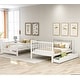 preview thumbnail 9 of 11, Multifunctional Design Wood Bunk Bed with Stairway, Maximized Storage Space and Guardrail, White