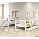 preview thumbnail 9 of 11, Versatility Full Over Full Bunk Bed Wooden Kids Bed with Shelves,Ladder,Guardrails and 6 Storage Drawers
