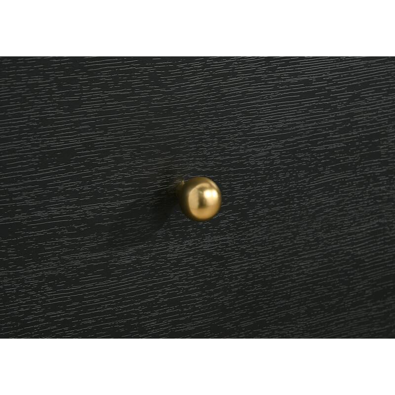 Burton Black 5-drawers Chest of Drawers