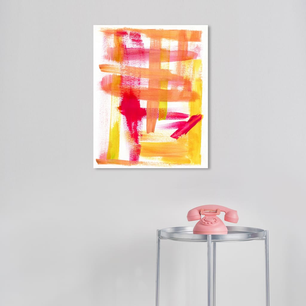 Wynwood Studio Abstract Part of a Hive Yellow and Modern & Contemporary Wall Art Canvas Print