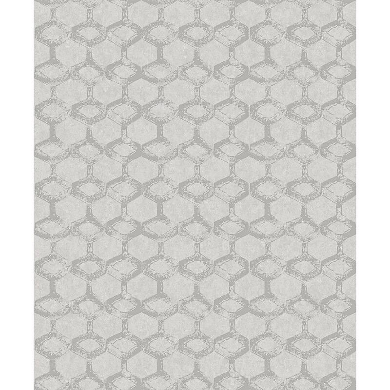 A-Street Prints Besi Platinum Tiled Wallpaper
