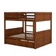 preview thumbnail 2 of 12, Full Over Full Bunk Bed with Twin Size Trundle, Walnut