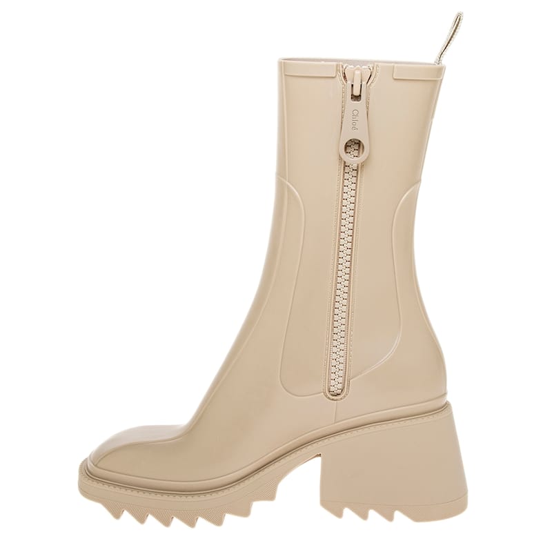 Chloe Betty Rain Boot - Beige Rubber