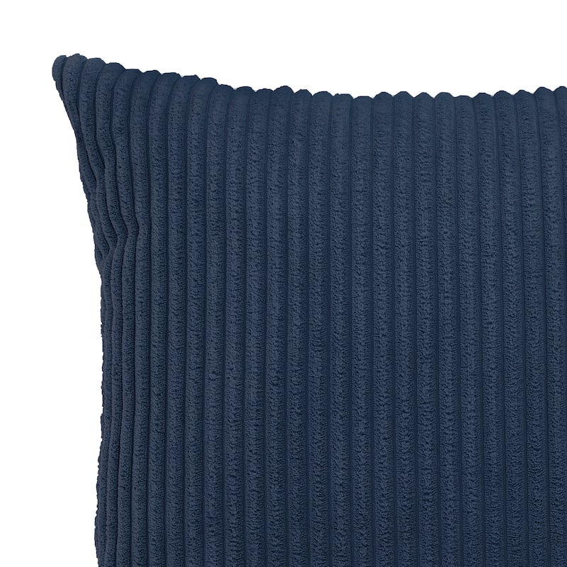 Set of 2 Modern Square Corduroy Accent Throw Pillow