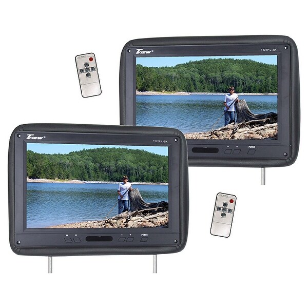 Tview t122pl-bk tview 12.1 headrest monitor ir transmitter remotes (2) black pair