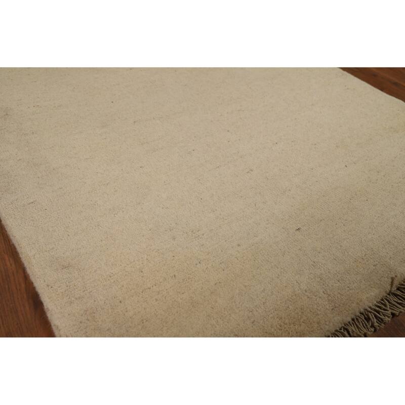 Modern Gabbeh Runner Rug Hand-Knotted Wool Carpet - 3'0"x 9'8"
